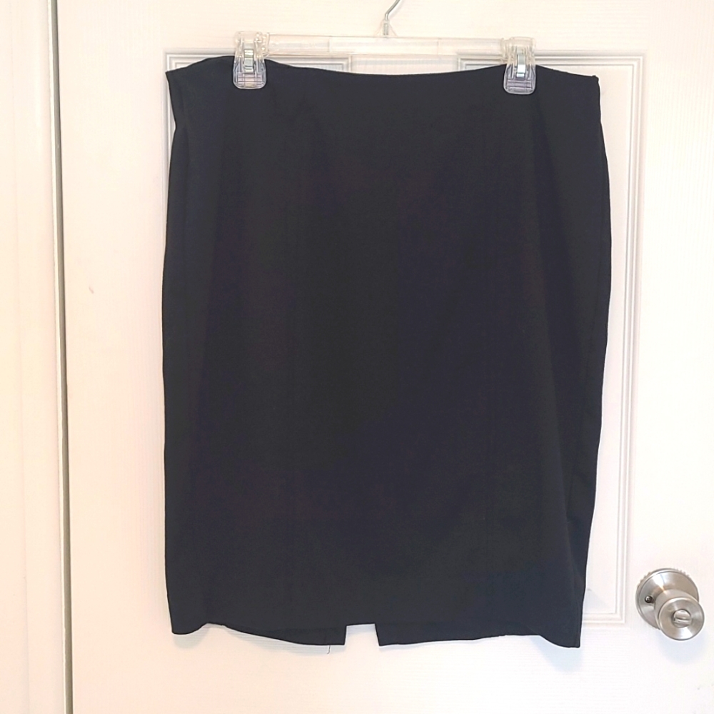 Cato, 16W, Black, Knee Length, Pencil Skirt